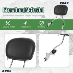 09-24 Touring Road King Electra Glide CVO Ultra Limited Sissy Bar Pad Chrome