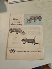 1958 Massey Ferguson Guide To Modern Farming Dealer Sales Brochure. Rough Shape