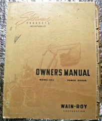 Sherman Tractors Model 54-C Power Digger Owners operators Manual 1953