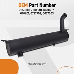 Exhaust Muffler & Pipe for Bobcat 751 753 763 Skid Steer Loader Bolt-On 7350310