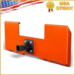 3/8″ Thick Skid Steer Mount Plate 3000LBS Capacity w/2″ Removable Hitch Receiver