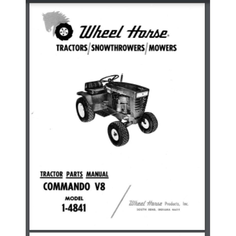 Wheel Horse Tractor 1969 Commando V8 1-4841 parts list manual 9 pages comb bound