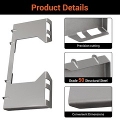 1/4″ 1/2″ 3/8″ Thick Skid Steer Mount Plate Adapter Loader Quick Tach Attachment