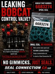 (12) 6683274 Bobcat Main Control Valve Spool Seals Hydraulic Replacement Repair