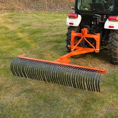 MechMaxx 84″ Landscape Rake with 42 Tines 3 Point Hitch Tractor Attachment, LR84