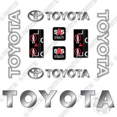 Fits Toyota 8FGU25 Forklift Decal Kit