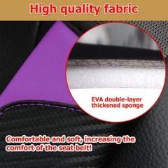 2PCS Car Seat Belt Cover, Carbon Fiber Safety Seatbelt Shoulder Strap Covers