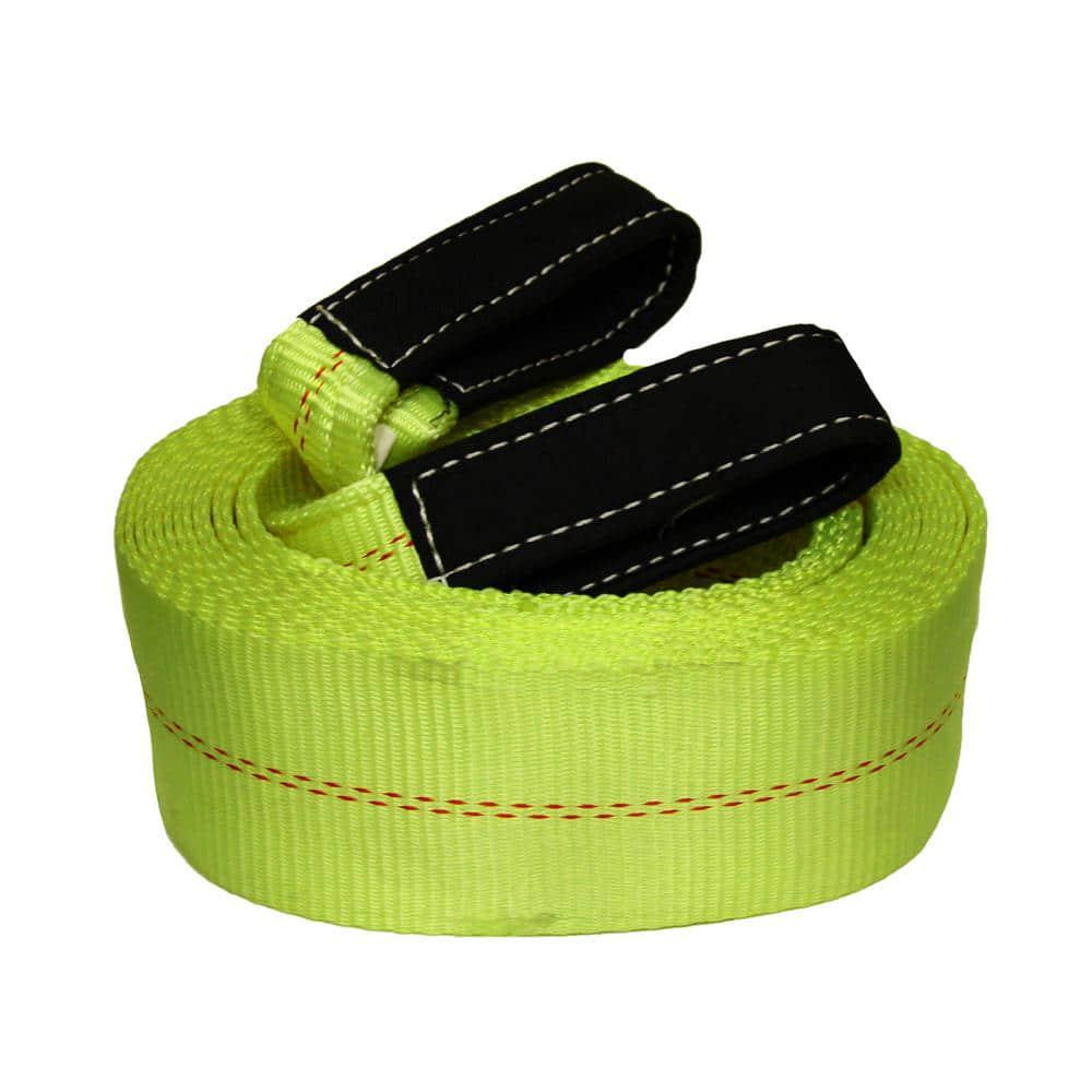 Heavy Duty Tow Strap 30 ft x 4 in 20000 lb Polyester Recovery Rope Loop End