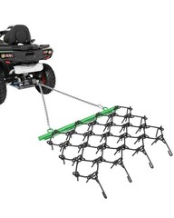 Drag Harrow for ATV UTV Tractor, 4×4 ft & 5×4.5 ft, 3/8″ 1/2″ Teeth, Tow Behind