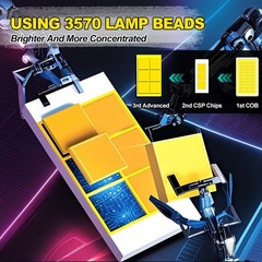 2x White 6000K LED Headlight Bulbs for Deere Tractor 3038R, 3039R, 3045R, 3045R