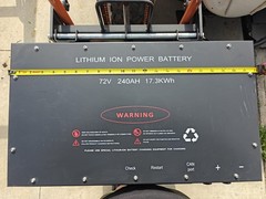 Lithium Battery 72V 240AH 17.3KWh for GEM carts , power storage, etc