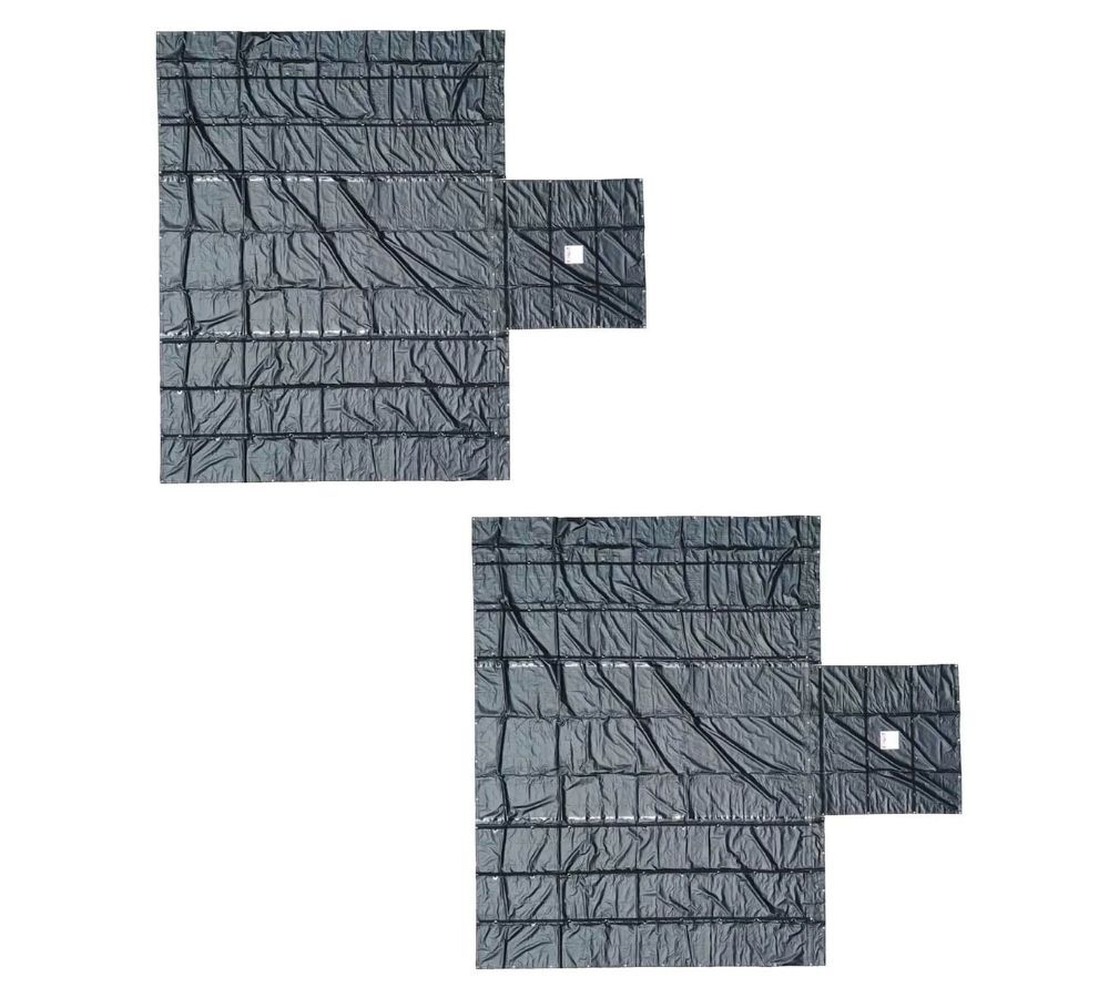 2 Pack Black Superlight 14oz Flatbed Trailer Lumber Tarp 24×27 (8′ Drop)