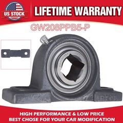 GW208PPB5-P New 1-1/8″ Dark Gray Square Disc Harrow Pillow Block Bearing Tufline