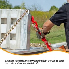 1/4″ Tow Chain | WLL 3,300 Lbs | 16FT High Strength G80 1/4 Inch x