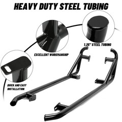 ECOTRIC Black Nerf Bars Rock Sliders for 2014-2023 Polaris RZR XP 1000 Turbo 900