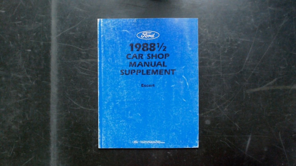 Ford Escort Car Shop Manual Supplement AP-1372-88 1988 Original Service Repair