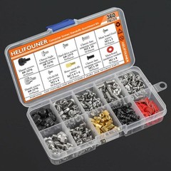 Pc Computer Screws Standoffs Set Kit 360 Pieces Hard Drive Motherboard Case Fan