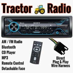 Direct Plug & Play Tractor Radio John Deere, JCB, McCormick Bluetooth CD USB AUX