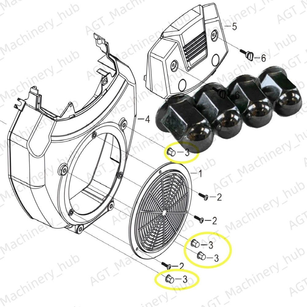 90314-Z130210-00A0 RATO OEM R740D Cover Nuts