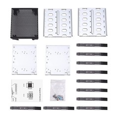 Rivonthex Hard Drive Rack 5.25 To 5X 3.5 Drive Tray Fan Space Detachable