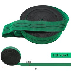 KEPYDRMTF 2 Rolls Webbing Band Replacement for Chair, Couch, Sofa, Green