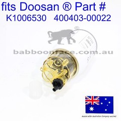 fits DOOSAN Fuel Filter and Bowl DTXC140LC-2 TXC180LC-2 TXC225LC-2 TXC255LC-2