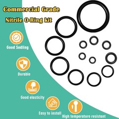 XBVV 1540 Pcs 32 Size O-Rings Kit Nitrile Rubber O Ring Assortment with Black