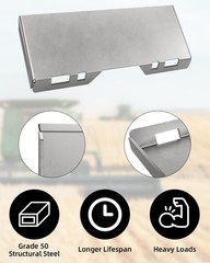 1/4″ 1/2″ 3/8″ Thick Skid Steer Mount Plate Adapter Loader Quick Tach Attachment