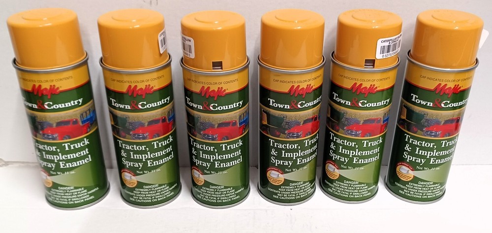 6 Cans Yellow Spray Paint for King Kutter Implement