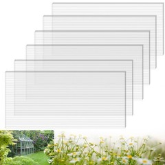 Fahkns 6 Pcs Polycarbonate Greenhouse Panels 4 X 2 X 0.32 Twin-Wall Panels