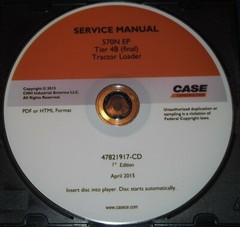 CASE 570N EP TIER 4B TRACTOR LOADER SERVICE SHOP REPAIR BOOK MANUAL CD