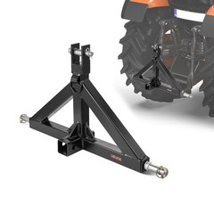 3 Point Hitch Receiver with 2 in Receiver, 3pt Quick Hitch Attachment, 3,000 lbs