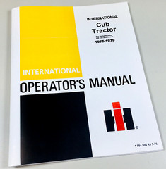 1975-1979 International Harvester Ih Cub Tractor Operators Owners Manual Paper