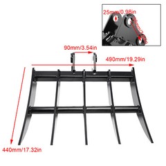 Alloy Steel Rake Attachment For Mini Excavators Excavator Small Digger R1