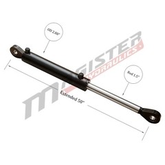 Hydraulic Cylinder Welded Double Acting 2.5″ Bore 20″ Stroke Swivel Eye 2.5×20
