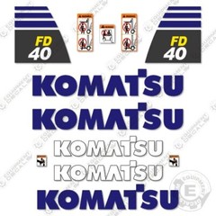 Fits Komatsu FD40 Decal Kit Forklift CUSTOM DECALS – 7 YEAR OUTDOOR VINYL!