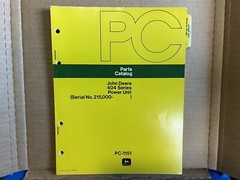 JOHN DEERE 404 SERIES POWER UNIT SERIAL N0. 215,000- PC1151 PARTS CATALOG