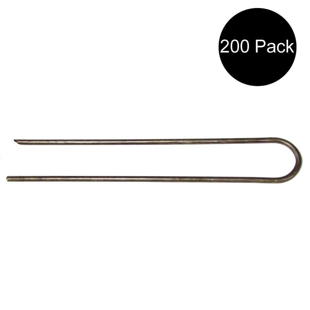 Two Hundred New Garden Stake Sod Staples for Erosion Control Drip Tubing Anchors