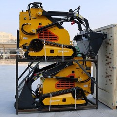 Mini Skid Steer Loader 24HP 4-in-1 Bucket 3-Stage Pump Hydraulic System 3 pumps