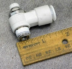 SMC AS2211F-N02-05S Flow Speed Control Valve Elbow 1/4″ 48J216 Lot of Four (4)