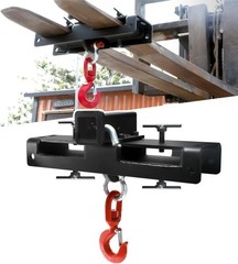 Forklift Lifting Hook, Fork Lifting Attachment, with Trailer Hitch, Dual Fork Mo