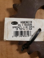 SpeeCo HS806019 Sprocket/#60 Chain, 19 Teeth/X HUB, 5540536