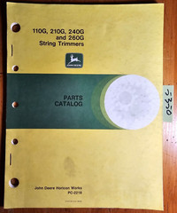 John Deere 110G 210G 240G 260G String Trimmer Parts Catalog Manual PC-2218 4/88