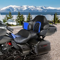 Gel Cushion Rider Backrest Tour Pack Trunk Pad fits 09-23 Road King Street Glide