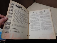 1979 Massey Ferguson MF 540 Combine Operator Manual & Assembly Instructions