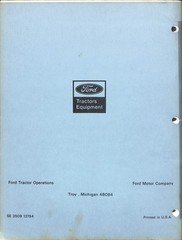 Ford Series 354 Plateless Planter Electrical Systems Manual Tractor Equipment