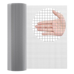 Hardware Cloth, 1/2 inch 36in x 100 ft 19 Gauge, Hot Dipped Galvanized Wire Mes