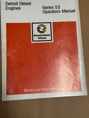 Detroit Diesel Series 53 Operators Manual Maintenance Manual Book, 6SE337