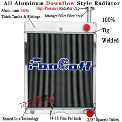 4 Row 70mm Radiator fit Tractor 766 886 966 986 1066 1086 1466 1486 A121725C1