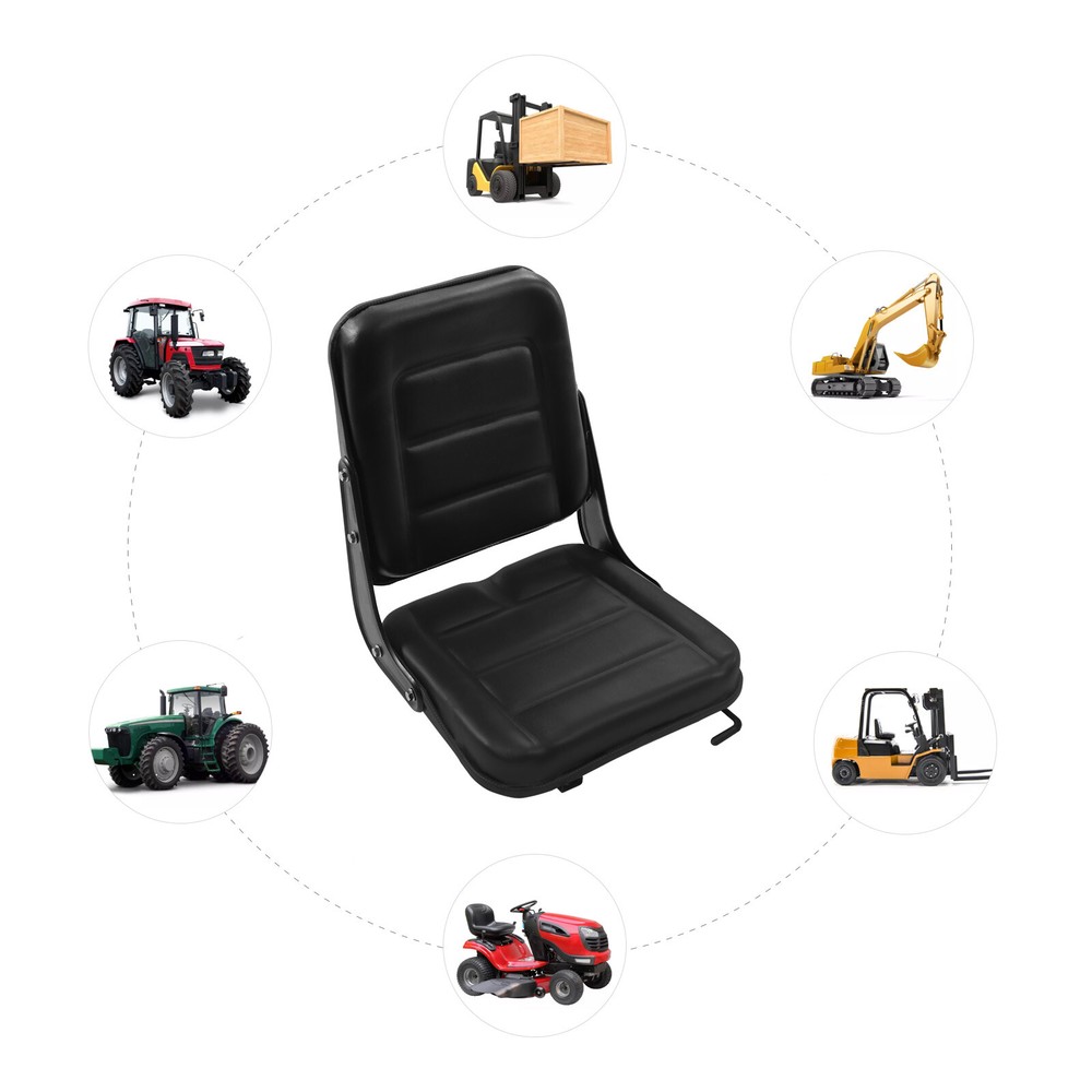 Universal Backhoe Dozer Telehandler Black Seat Tractor Suspension Seat Durable|~
